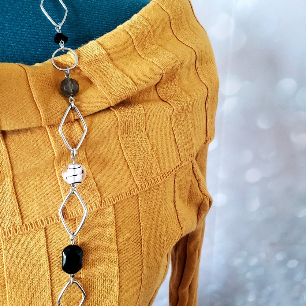 INC Off-Shoulder Ribbed Sweater - Picture 9 of 11